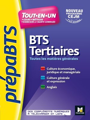 cover image of PREPABTS--Toutes les matières générales--BTS Tertiaires--Révision et entrainement--FXL